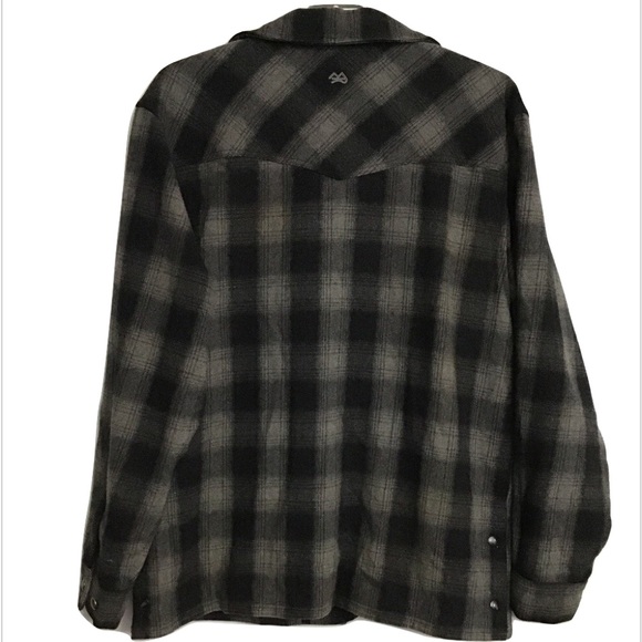 miller ranch gray plaid wool coat